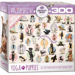 Eurographics (8300-0992) - "Yoga Puppies" - 300 Teile Puzzle