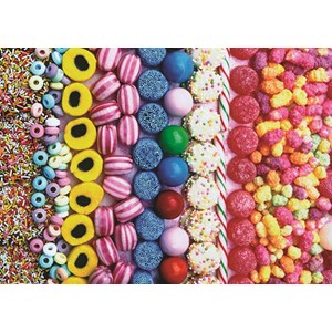 Jumbo (18536) - "Farbenfrohe Süßigkeiten" - 500 Teile Puzzle