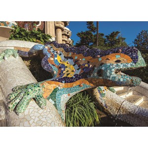 Jumbo (18540) - "Salamander-Fontäne im Park Güell" - 500 Teile Puzzle