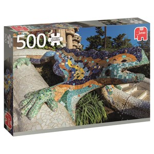 Jumbo (18540) - "Salamander-Fontäne im Park Güell" - 500 Teile Puzzle