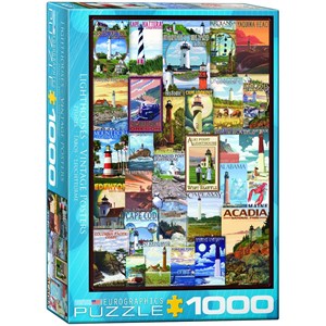 Eurographics (6000-0779) - "Leuchttürme" - 1000 Teile Puzzle