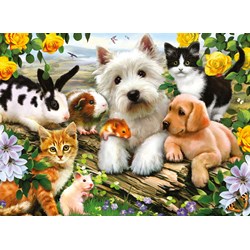 Ravensburger (13160) - Howard Robinson: "Fröhliche Tierfreundschaft" - 300 Teile Puzzle