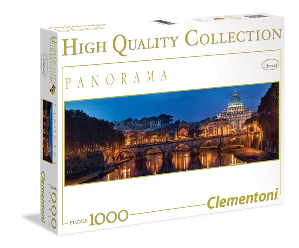 Clementoni (39343) - "Engelsbrücke in Rom" - 1000 Teile Puzzle