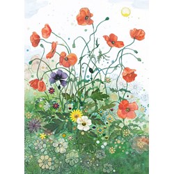 Heye (29774) - Jane Crowther: "Rote Mohnblumenwiese" - 1000 Teile Puzzle