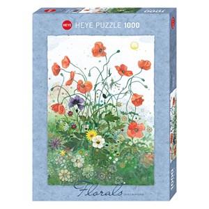 Heye (29774) - Jane Crowther: "Rote Mohnblumenwiese" - 1000 Teile Puzzle