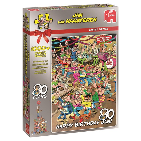 Jumbo (19029) - Jan van Haasteren: "Alles Gute zum Geburtstag Jan!" - 1000 Teile Puzzle