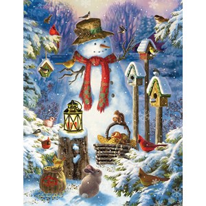 SunsOut (59794) - Liz Goodrick-Dillon: "Der glückliche Schneemann" - 1000 Teile Puzzle