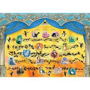 Heye (29636) - Hartmann: "Cat Symphony" - 2000 Teile Puzzle