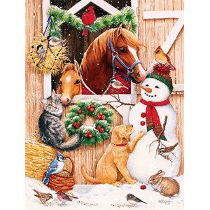 SunsOut (36006) - Kathy Goff: "Barn Door Crowd" - 300 Teile Puzzle