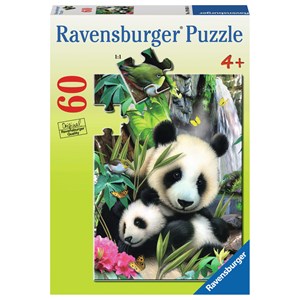 Ravensburger (09608) - Howard Robinson: "Panda Family" - 60 Teile Puzzle