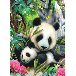 Ravensburger (09608) - Howard Robinson: "Panda Family" - 60 Teile Puzzle