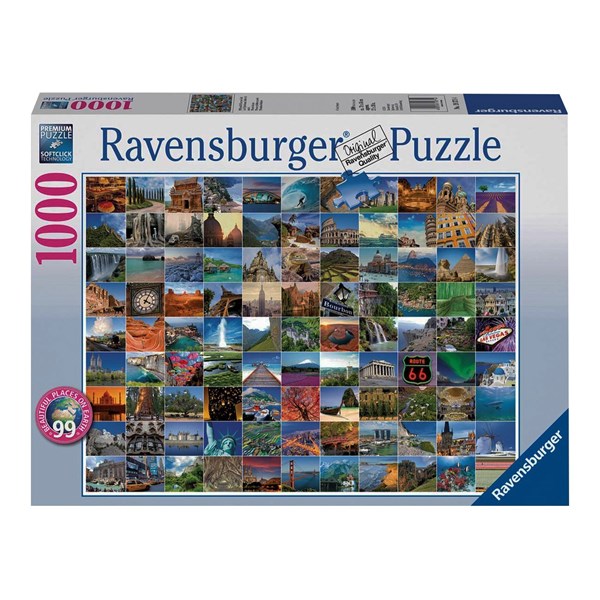 Ravensburger (19371) - "99 Beautiful Places on Earth" - 1000 Teile Puzzle