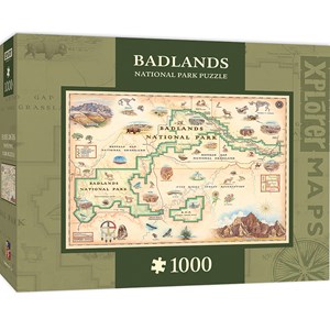 MasterPieces (71764) - "Badlands Map" - 1000 Teile Puzzle