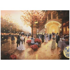 Cobble Hill (51780) - "Belebte Straße am Abend" - 1000 Teile Puzzle