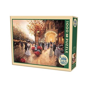 Cobble Hill (51780) - "Belebte Straße am Abend" - 1000 Teile Puzzle