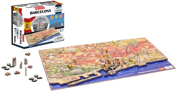 4D Cityscape (40050) - "Barcelona, Spain" - 1100 Teile Puzzle
