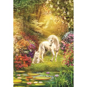 SunsOut (24415) - Jan Patrik Krasny: "Enchanted Garden Unicorns" - 500 Teile Puzzle