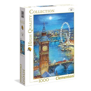 Clementoni (39319) - "Snow Flakes on Big Ben" - 1000 Teile Puzzle