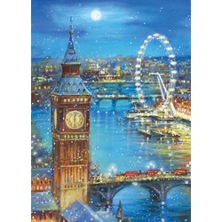 Clementoni (39319) - "Snow Flakes on Big Ben" - 1000 Teile Puzzle