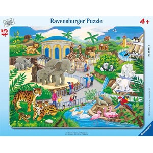 Ravensburger (06661) - "Besuch im Zoo" - 45 Teile Puzzle