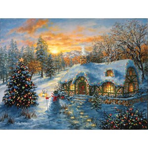 SunsOut (19224) - Nicky Boehme: "Christmas Cottage" - 500 Teile Puzzle