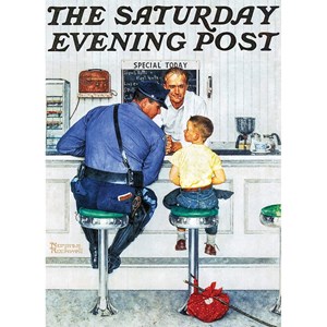 MasterPieces (71408) - Norman Rockwell: "The Runaway, The Saturday Evening Post" - 1000 Teile Puzzle