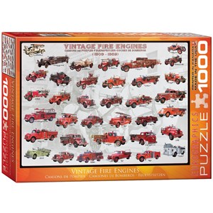 Eurographics (6000-0239) - "Alte Feuerwehrautos" - 1000 Teile Puzzle