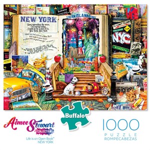Buffalo Games (11742) - Aimee Stewart: "New York (Life is an Open Book)" - 1000 Teile Puzzle