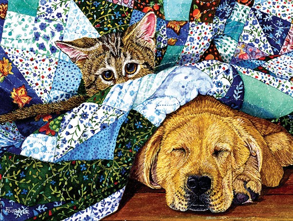 SunsOut (52387) - Jeanette Fournier: "Quilted Comfort" - 500 Teile Puzzle