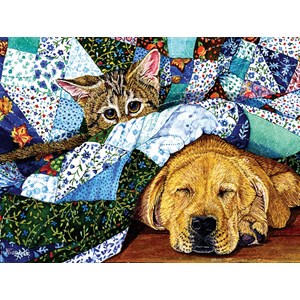 SunsOut (52387) - Jeanette Fournier: "Quilted Comfort" - 500 Teile Puzzle