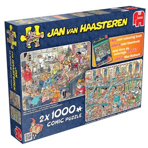 Jumbo (19024) - Jan van Haasteren: "Weihnachtswerkstatt und Silvesterparty" - 1000 Teile Puzzle