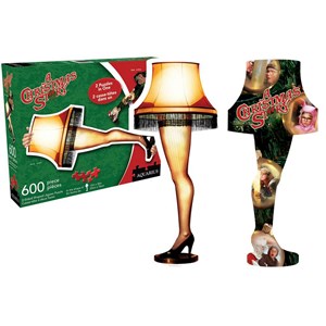 Aquarius (75014) - "A Christmas Story - Leg Lamp and Collage" - 600 Teile Puzzle