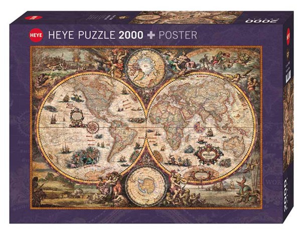 Heye (29666) - Rajko Zigic: "Antike Weltkarte" - 2000 Teile Puzzle