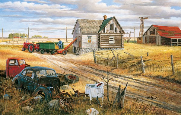 SunsOut (39612) - Ken Zylla: "Weites Farmland" - 550 Teile Puzzle