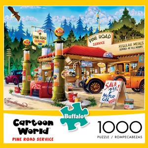 Buffalo Games (11525) - "Pine Road Service (Cartoon World)" - 1000 Teile Puzzle