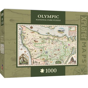 MasterPieces (71766) - "Olympic Map" - 1000 Teile Puzzle