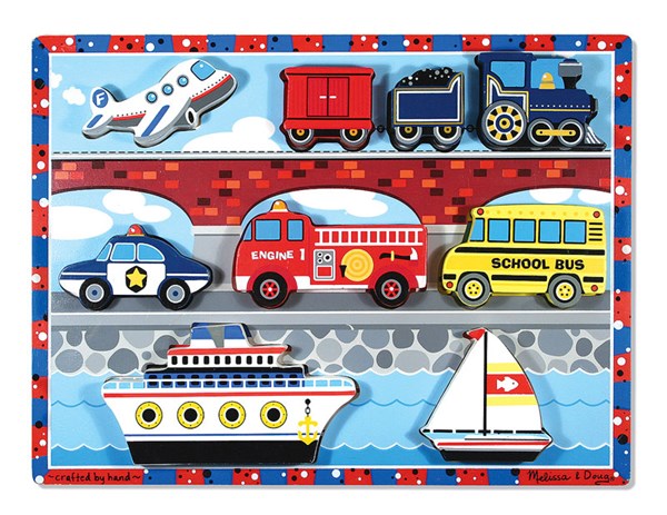 Melissa and Doug (3725) - "Vehicles" - 9 Teile Puzzle