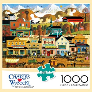 Buffalo Games (11446) - Charles Wysocki: "Pete's Gambling Hall" - 1000 Teile Puzzle