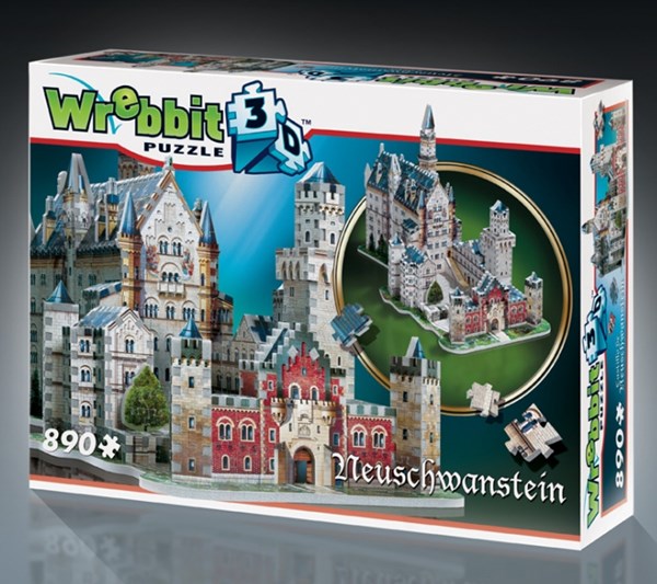 Wrebbit (W3D-2005) - "Schloss Neuschwanstein" - 890 Teile Puzzle