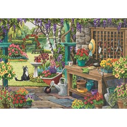 Falcon (11139) - "Blühender Garten" - 200 Teile Puzzle