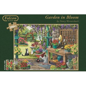 Falcon (11139) - "Blühender Garten" - 200 Teile Puzzle