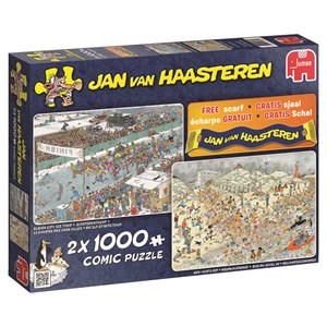 Jumbo (19035) - Jan van Haasteren: "Winterspaß" - 1000 Teile Puzzle
