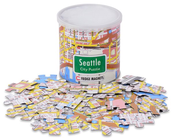 Geo Toys (GEO 236) - "City Magnetic Puzzle Seattle" - 100 Teile Puzzle