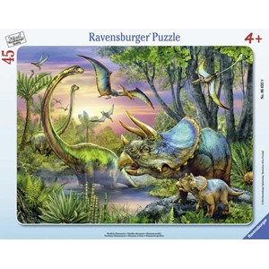 Ravensburger (06633) - "Friedliche Dinosaurier" - 45 Teile Puzzle