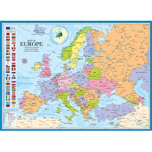 Eurographics (6000-0789) - "Karte von Europa" - 1000 Teile Puzzle
