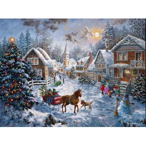 SunsOut (19236) - Nicky Boehme: "Frohe Weihnachten" - 1000 Teile Puzzle