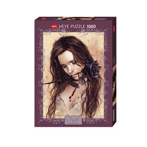 Heye (29430) - Victoria Francés: "Dunkle Rose" - 1000 Teile Puzzle