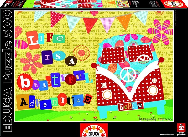 Educa (16278) - "Life is a Beautiful Adventure" - 500 Teile Puzzle