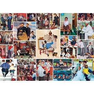 MasterPieces (71621) - Norman Rockwell: "Rockwell Collage" - 1000 Teile Puzzle