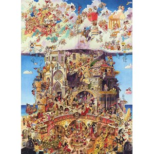 Heye (29118) - Hugo Prades: "Himmel und Hölle" - 1500 Teile Puzzle